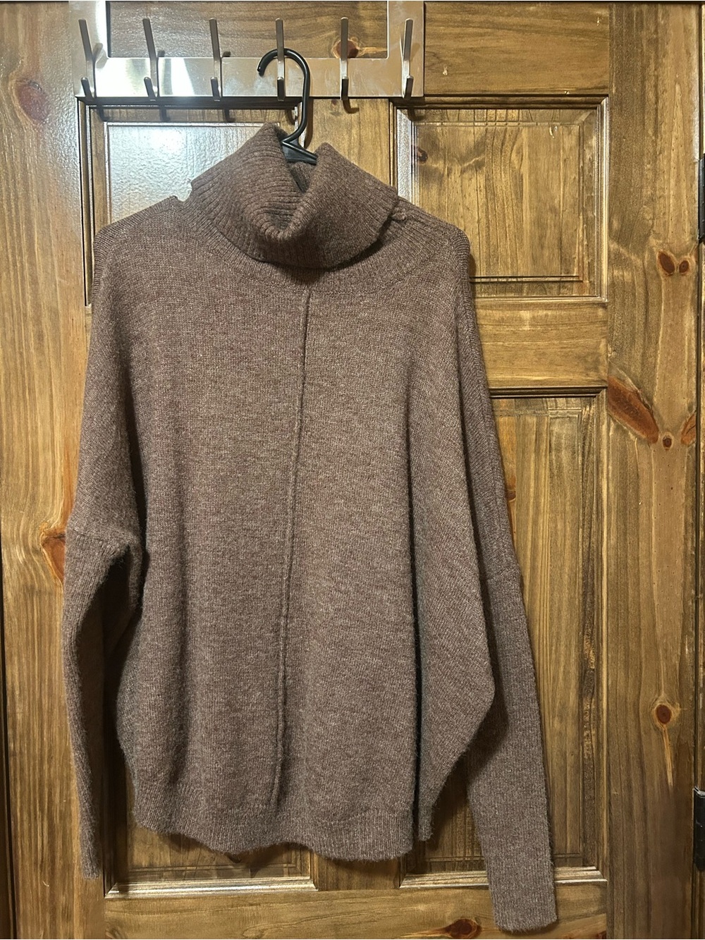 Entro long sleeve, dolman, turtleneck sweater.